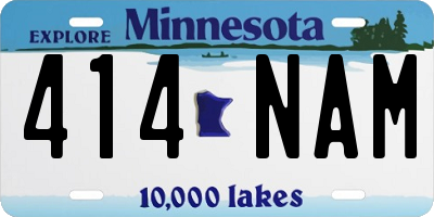 MN license plate 414NAM
