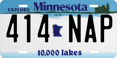 MN license plate 414NAP