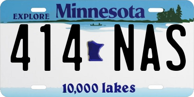 MN license plate 414NAS