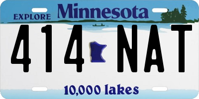 MN license plate 414NAT