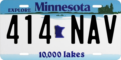 MN license plate 414NAV
