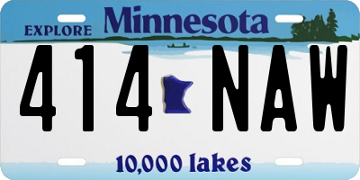 MN license plate 414NAW