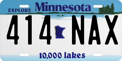 MN license plate 414NAX