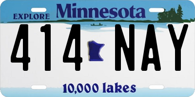MN license plate 414NAY
