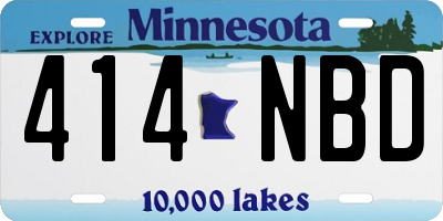 MN license plate 414NBD