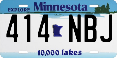 MN license plate 414NBJ