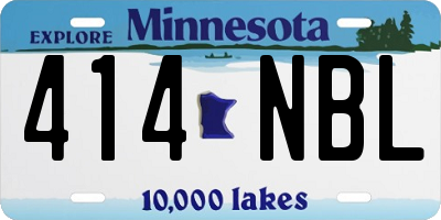 MN license plate 414NBL