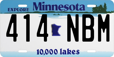 MN license plate 414NBM
