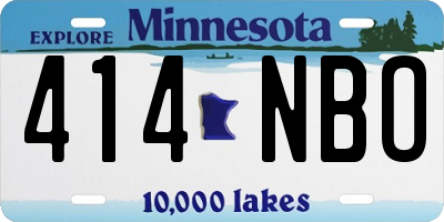 MN license plate 414NBO