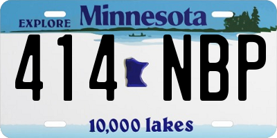 MN license plate 414NBP