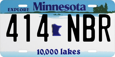 MN license plate 414NBR
