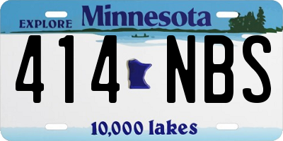 MN license plate 414NBS