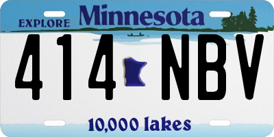 MN license plate 414NBV