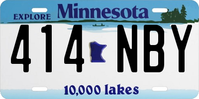 MN license plate 414NBY