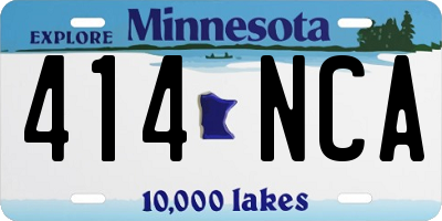 MN license plate 414NCA