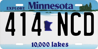 MN license plate 414NCD