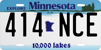 MN license plate 414NCE