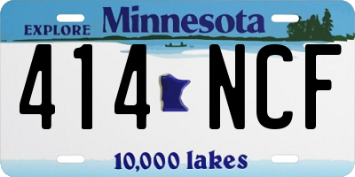 MN license plate 414NCF