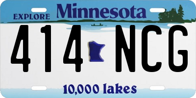 MN license plate 414NCG