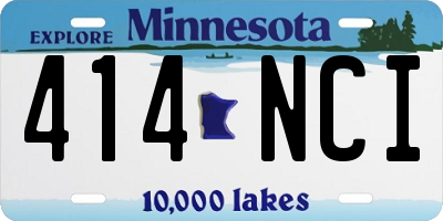 MN license plate 414NCI
