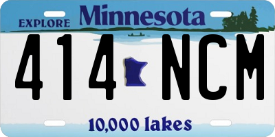 MN license plate 414NCM