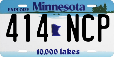 MN license plate 414NCP