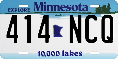 MN license plate 414NCQ