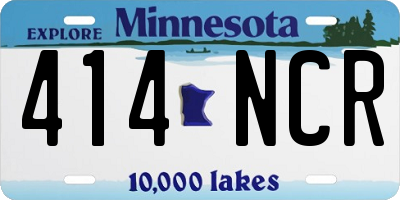 MN license plate 414NCR