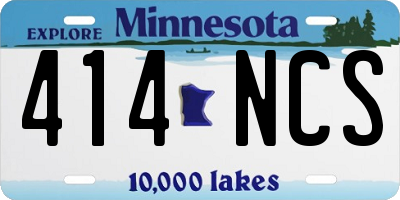 MN license plate 414NCS