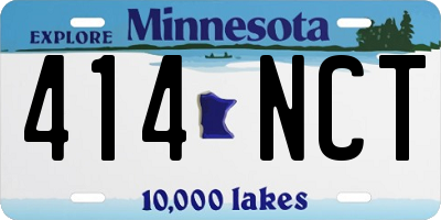 MN license plate 414NCT
