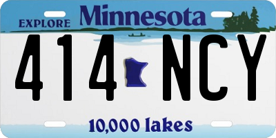 MN license plate 414NCY