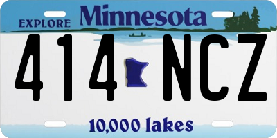 MN license plate 414NCZ