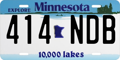 MN license plate 414NDB