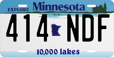 MN license plate 414NDF