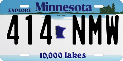 MN license plate 414NMW