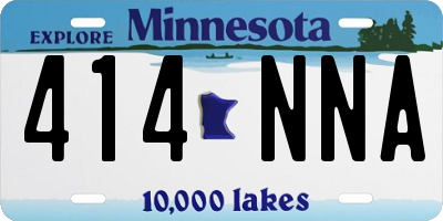 MN license plate 414NNA