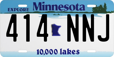 MN license plate 414NNJ