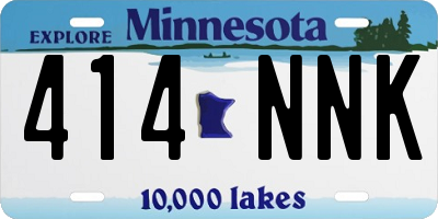 MN license plate 414NNK
