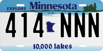 MN license plate 414NNN