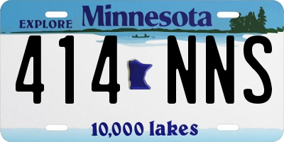 MN license plate 414NNS