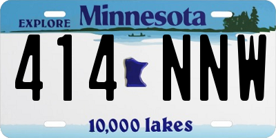 MN license plate 414NNW