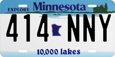 MN license plate 414NNY