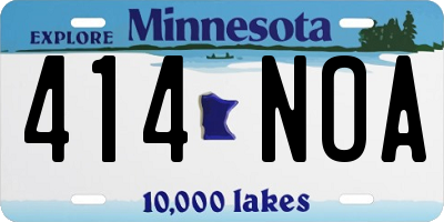MN license plate 414NOA
