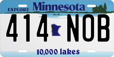 MN license plate 414NOB
