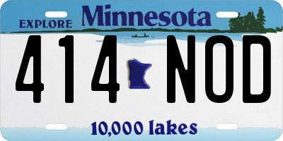 MN license plate 414NOD