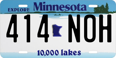 MN license plate 414NOH