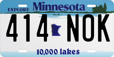 MN license plate 414NOK