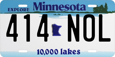 MN license plate 414NOL