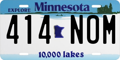 MN license plate 414NOM