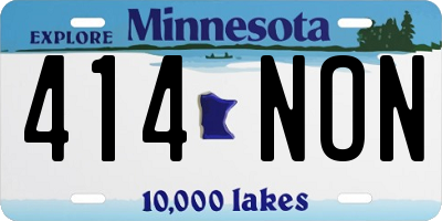 MN license plate 414NON